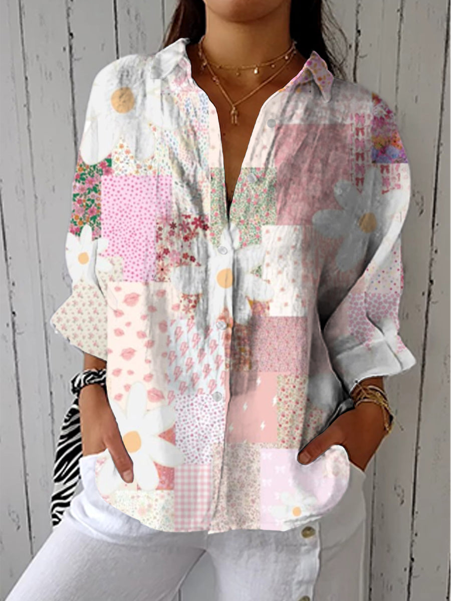 Blúzka Judith – Pastelový patchwork