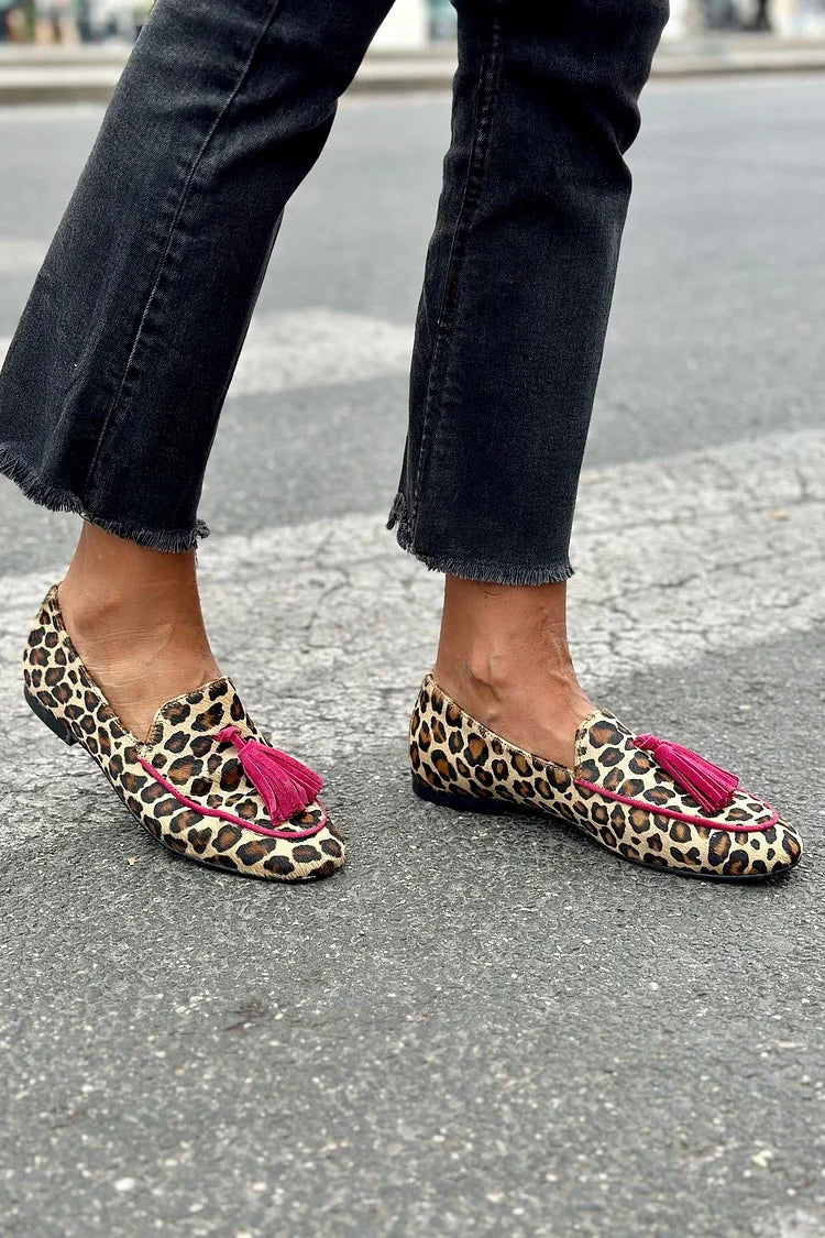 Rihanna | Mokasíny s leopardím vzorom