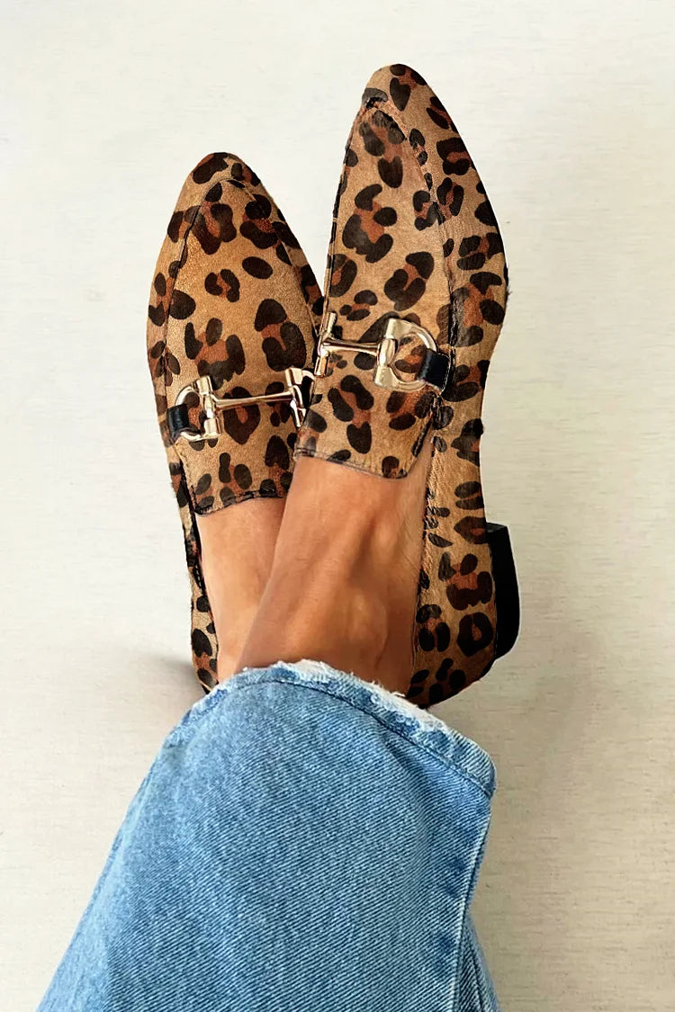 Gia | Elegantné mokasíny s leopardím vzorom