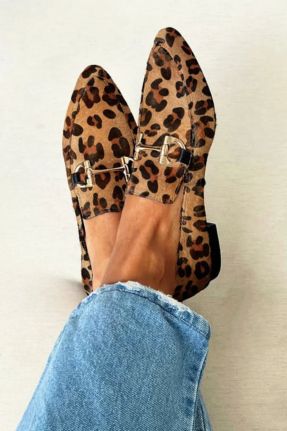 Gia | Elegantné mokasíny s leopardím vzorom