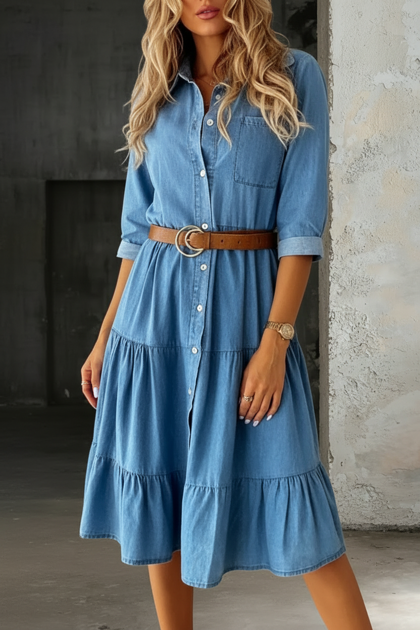 Barbora | Ležérne elegantné džínsové šaty