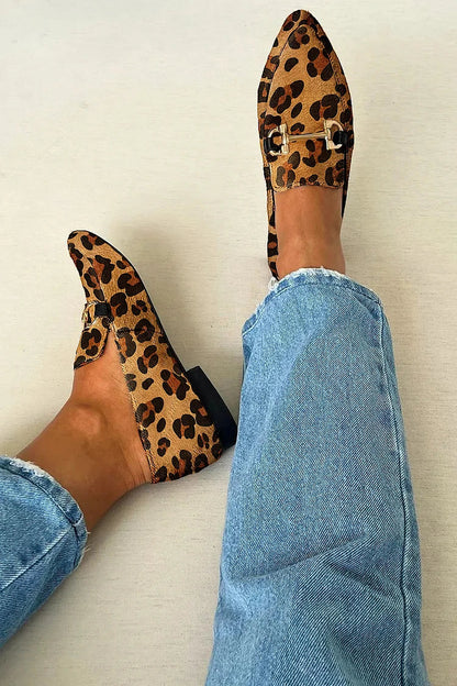 Gia | Elegantné mokasíny s leopardím vzorom