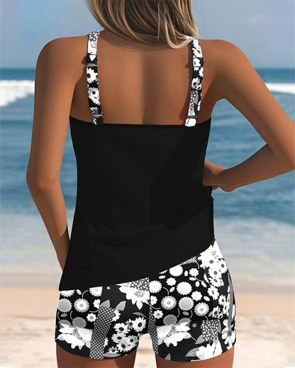 Nanet - Completo tankini stampato con shorts