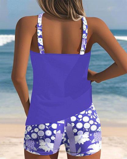 Nanet - Completo tankini stampato con shorts
