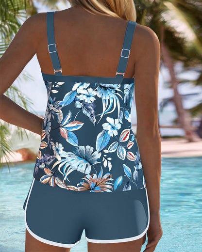 Rachelle - Raffinato completo tankini floreale
