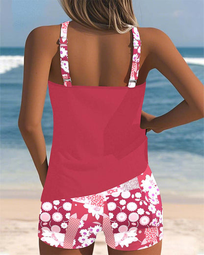 Nanet - Completo tankini stampato con shorts
