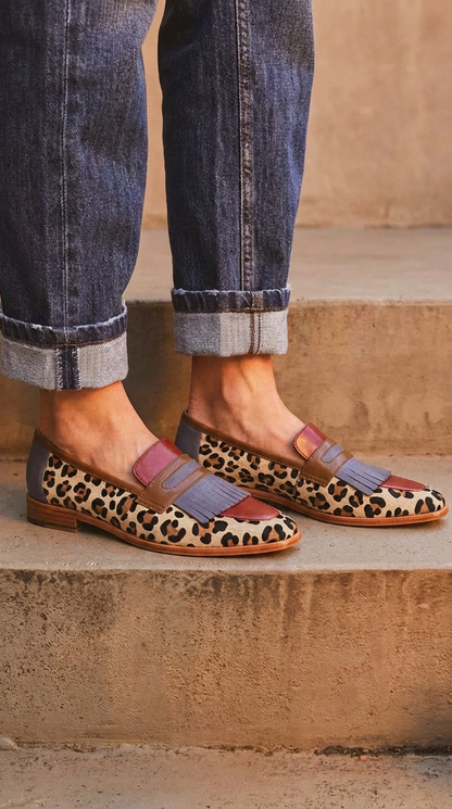 Zelda | Elegantné mokasíny s leopardím vzorom