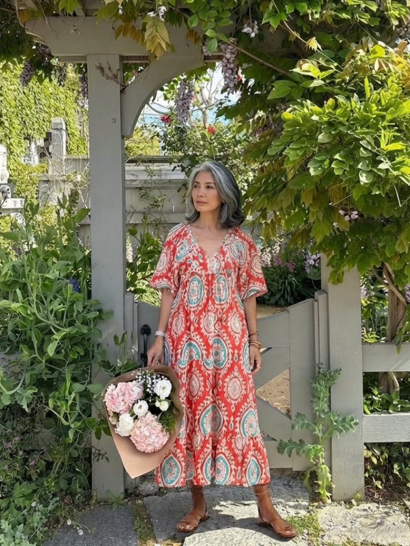 Zaria | Midi šaty s paisley vzorom