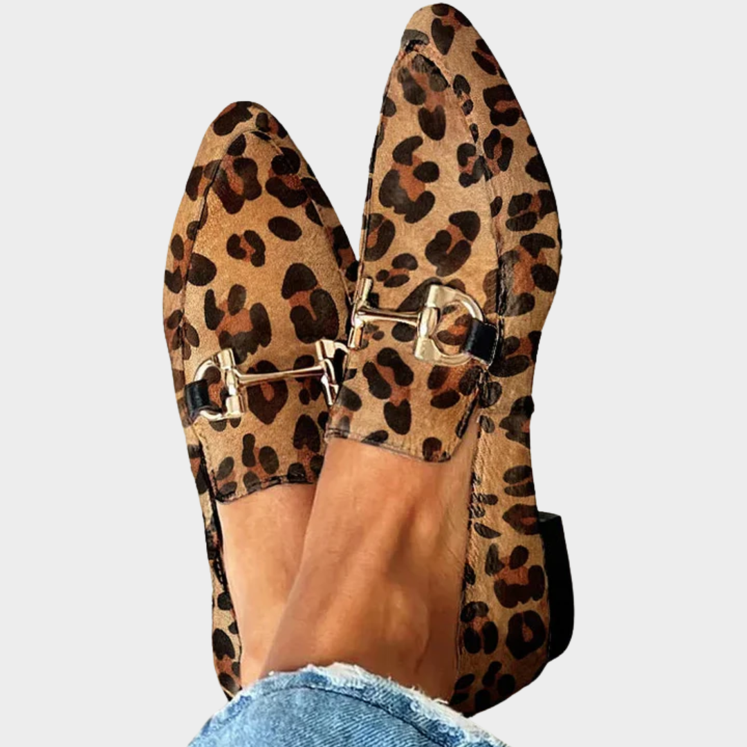 Gia | Elegantné mokasíny s leopardím vzorom