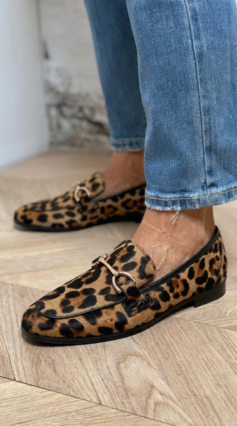 Adrianna | Mokasíny s leopardím vzorom