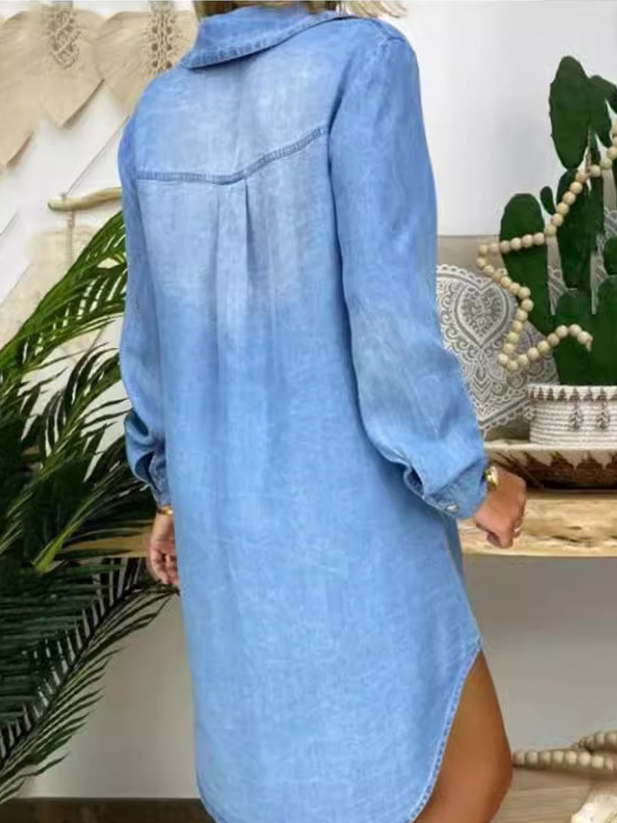 Dana | Ležérne elegantné džínsové košilové šaty